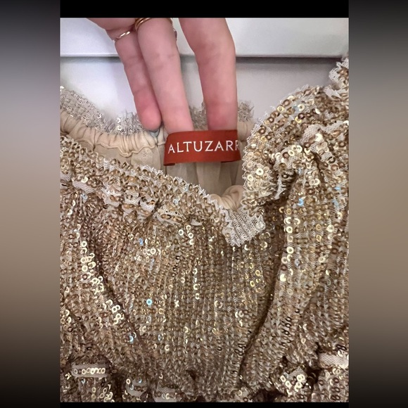 Altuzzara Sequin Lily Dress Gold brand new never worn - Picture 10 of 12
